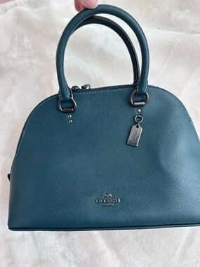 Coach Katy Dome Satchel in Forest green Leather